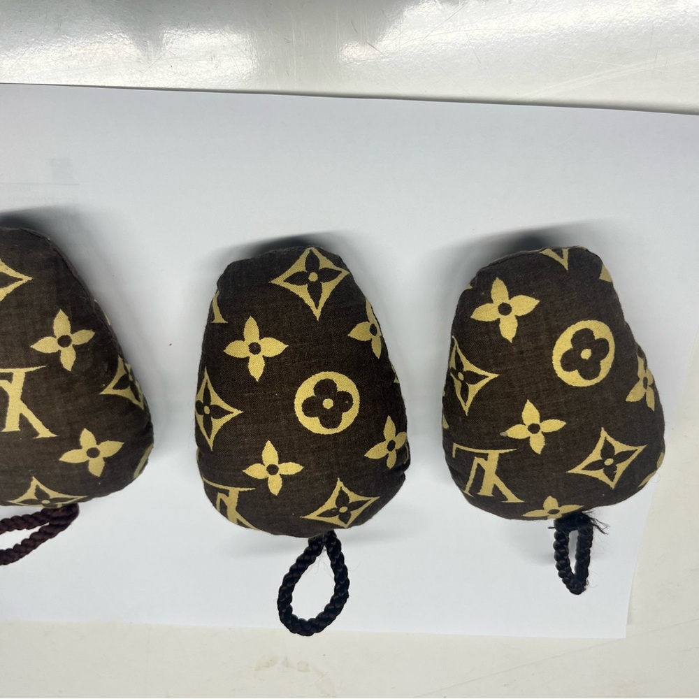 RARE Vintage LOUIS VUITTON Brown Monogram 100% Cotton SHOE INSERTS.